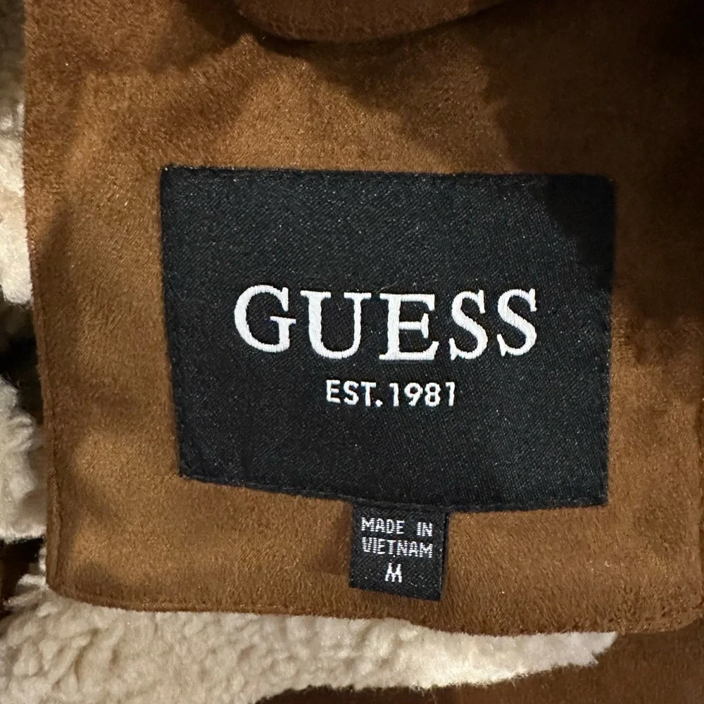 Guess Faux Fur Shearling Double Breasted Overcoat size Medium Mew with tags